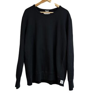 Reigning Champ Black Crewneck Sweatshirt Athletic Wear Men's X-Large